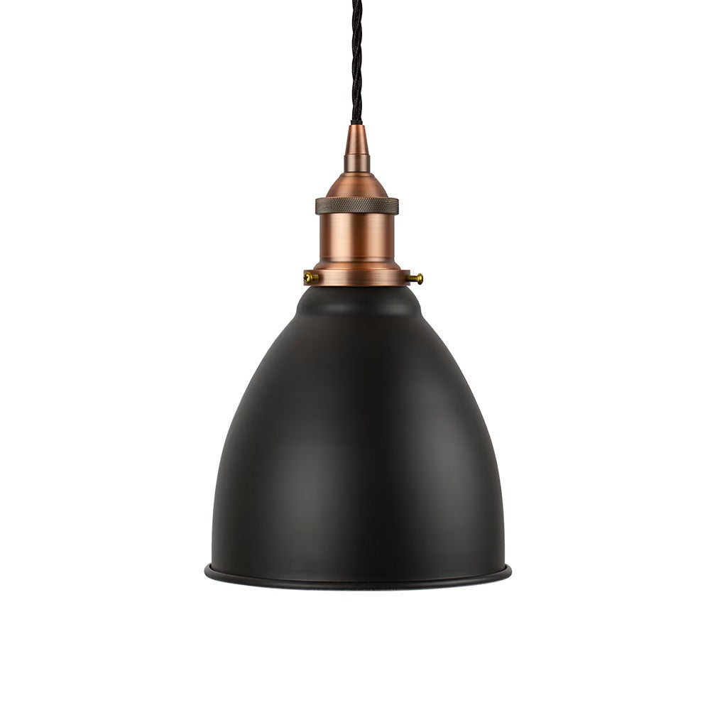 Classic Painted Pendant Light in Matt Black