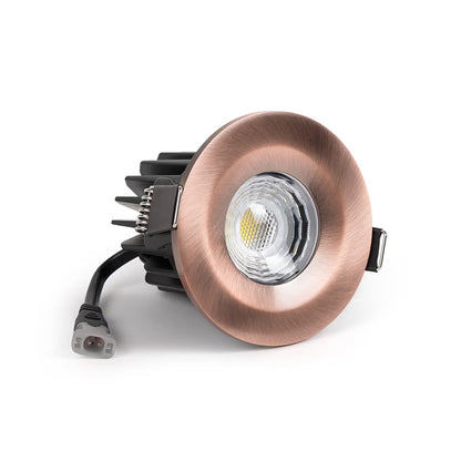 Soho Antique Copper LED Downlights, Fire Rated, Fixed, IP65, CCT Switch, High CRI, Dimmable