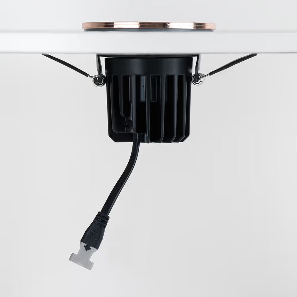 Soho Rose Gold LED Downlights, Fire Rated, Fixed, IP65, CCT Switch, High CRI, Dimmable