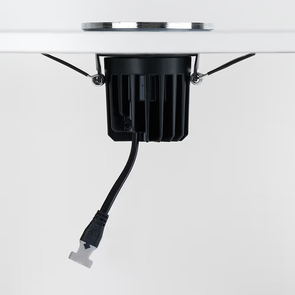 Soho Polished Chrome LED Downlights, Fire Rated, Fixed, IP65, CCT Switch, High CRI, Dimmable