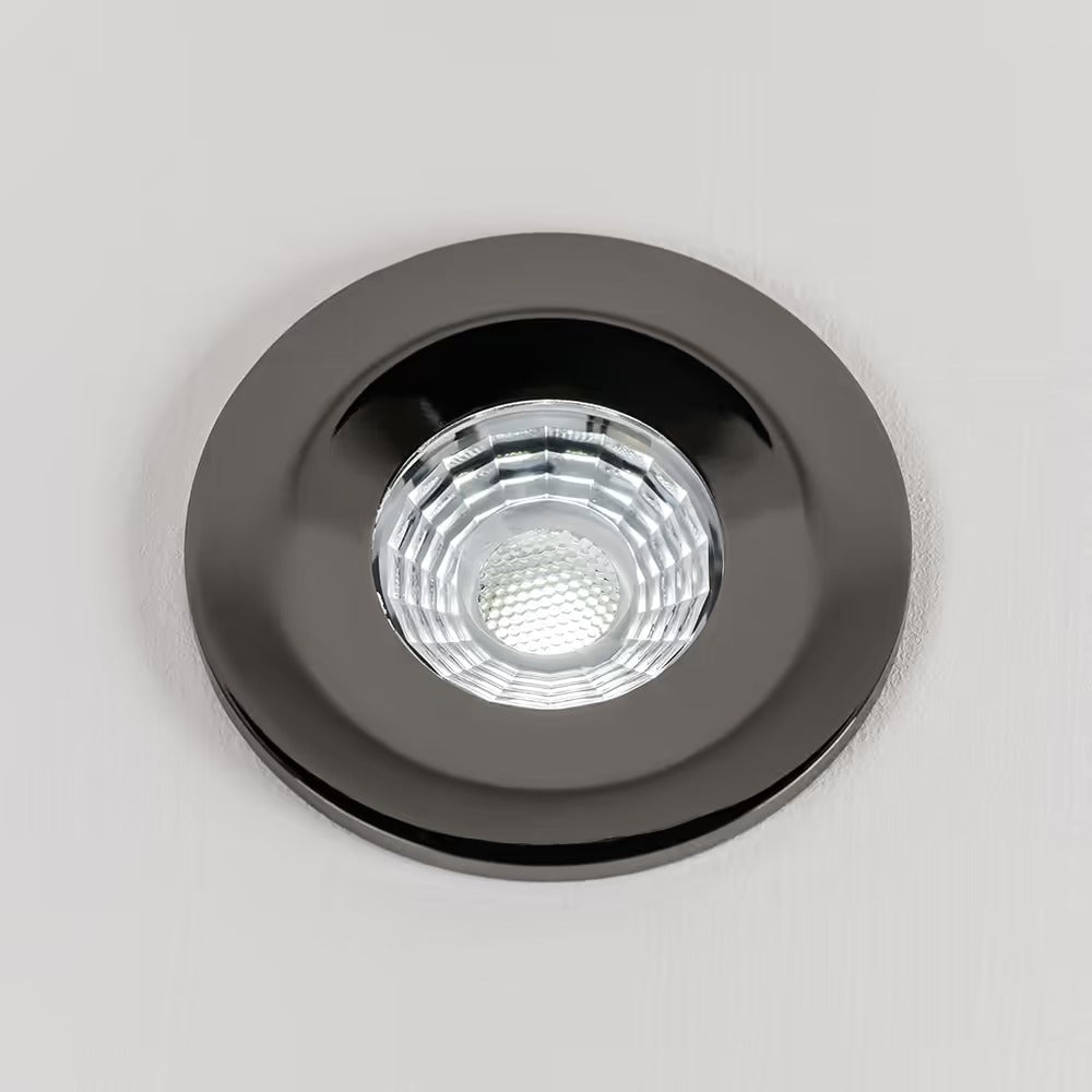 Soho Black Nickel LED Downlights, Fire Rated, Fixed, IP65, CCT Switch, High CRI, Dimmable