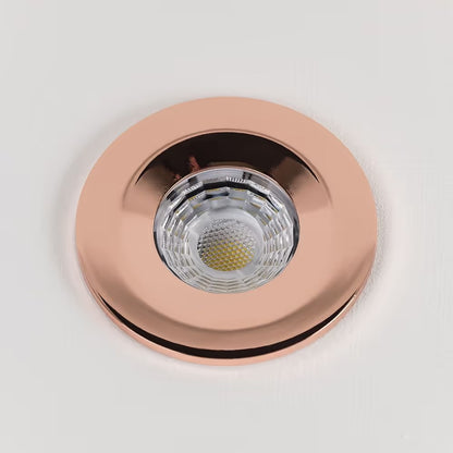 Soho Polished Copper LED Downlights, Fire Rated, Fixed, IP65, CCT Switch, High CRI, Dimmable
