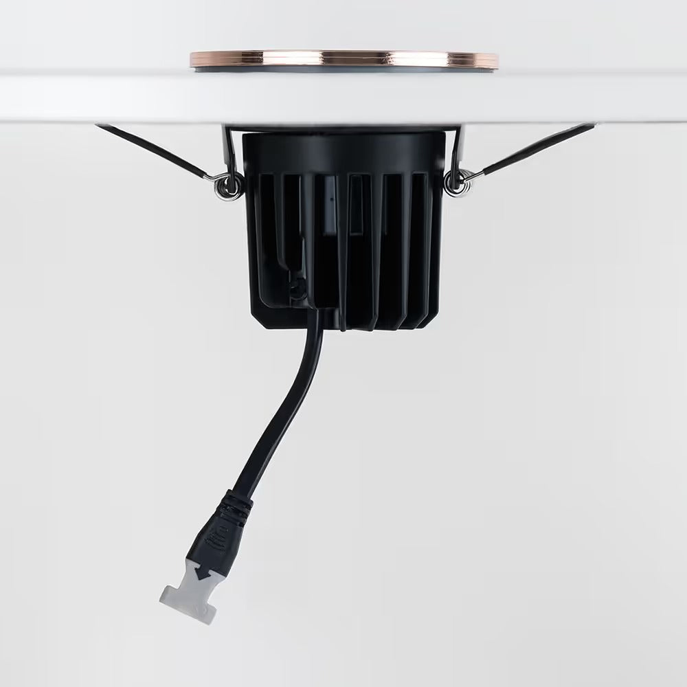 Soho Polished Copper LED Downlights, Fire Rated, Fixed, IP65, CCT Switch, High CRI, Dimmable