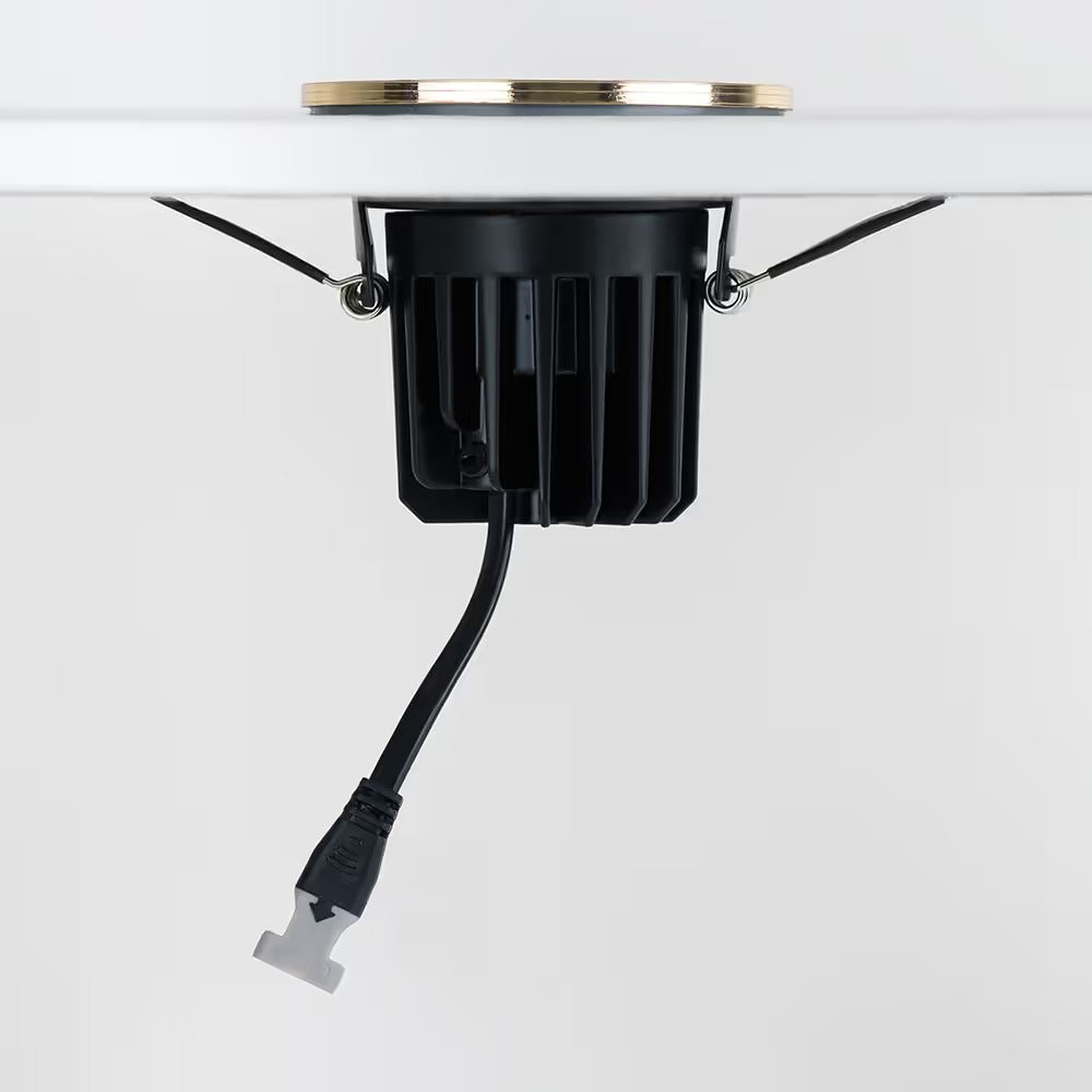 Soho Polished Brass LED Downlights, Fire Rated, Fixed, IP65, CCT Switch, High CRI, Dimmable