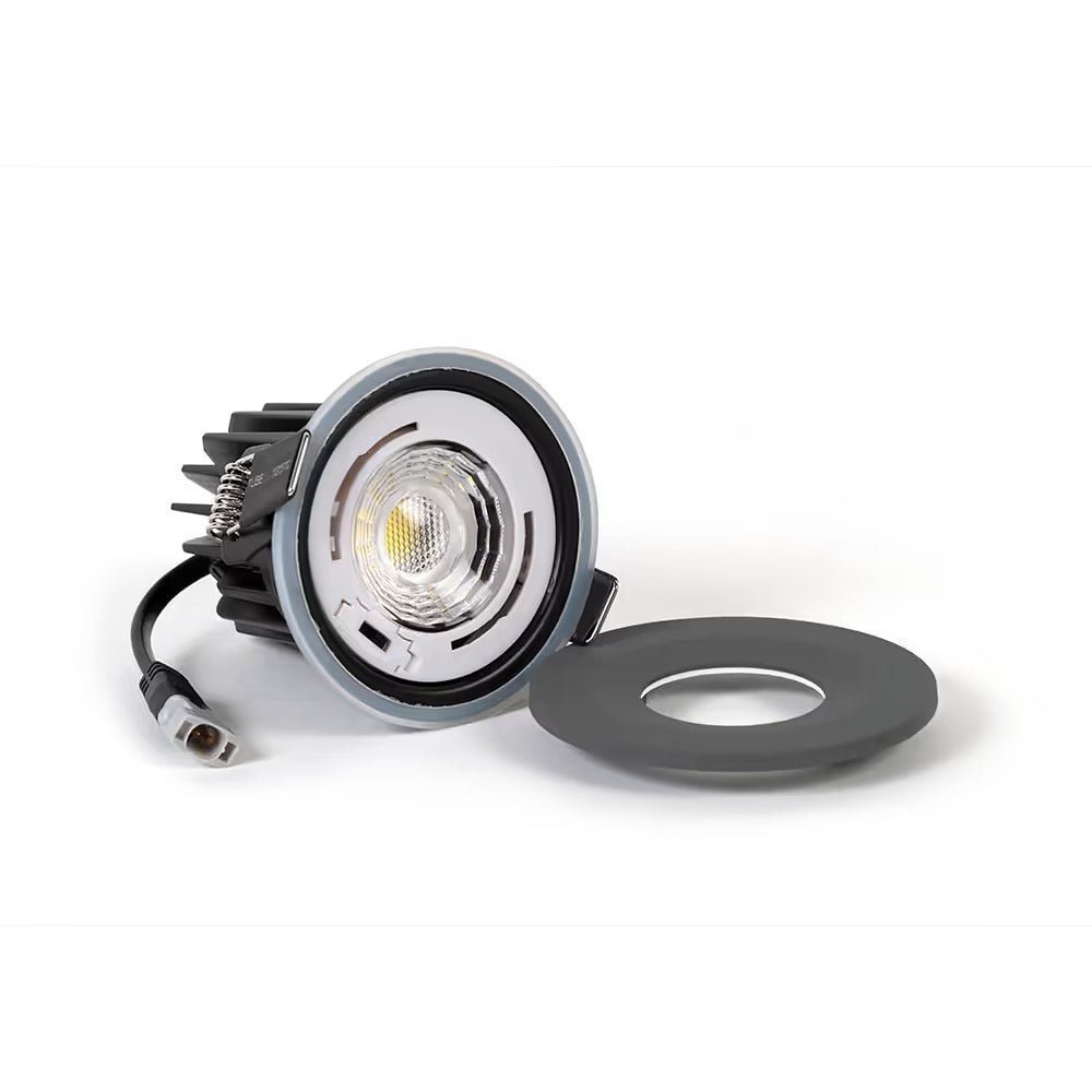 Soho Graphite Grey LED Downlights, Fire Rated, Fixed, IP65, CCT Switch, High CRI, Dimmable