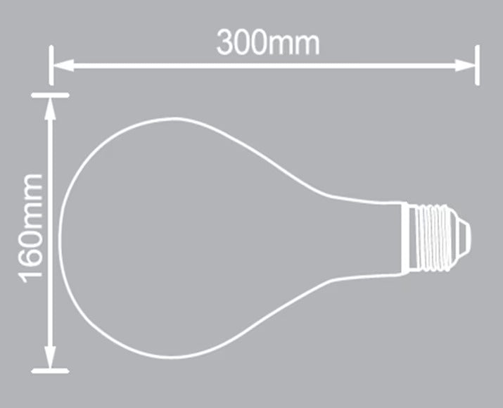 Petersham E27 6W Giant PS160 Sunset White High CRI LED Bulb