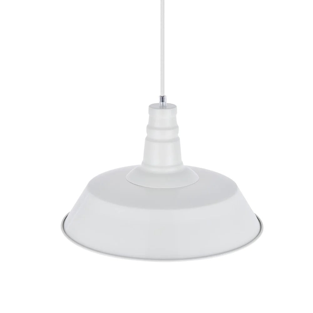 Argyll Industrial Pendant Light in Clay White