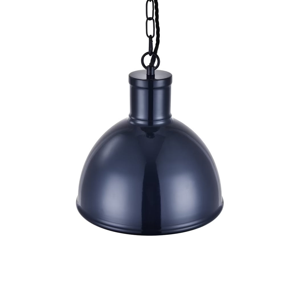 Wardour Industrial Bay Pendant Squid Ink Blue - Soho Lighting