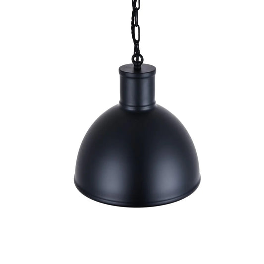 Wardour Industrial Bay Pendant Light Matt Black - Soho Lighting