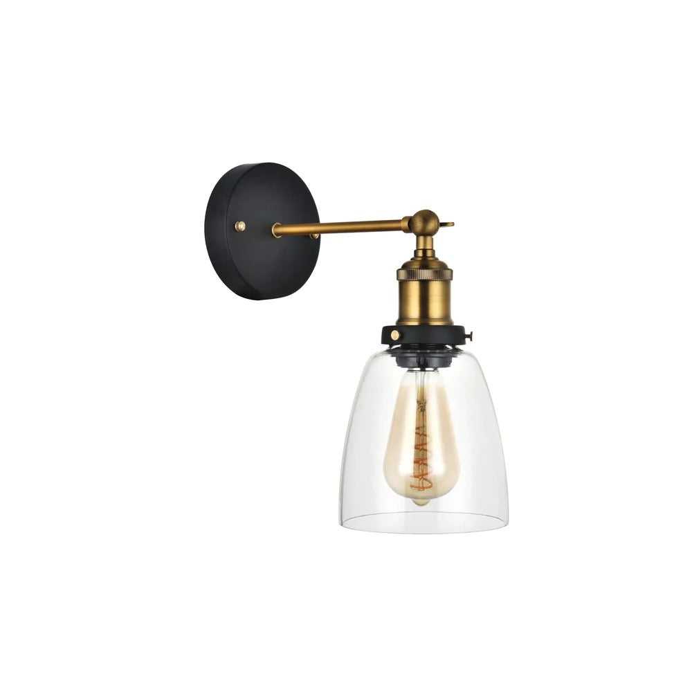 Romilly Clear Glass Cone Wall Light - Soho Lighting