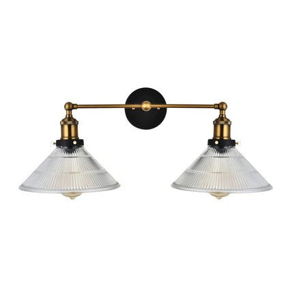 Romilly Etched Glass Double Funnel French Style Wall Light