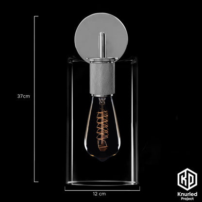 Chrome Shade Wall Light + Cylinder Shade product shot
