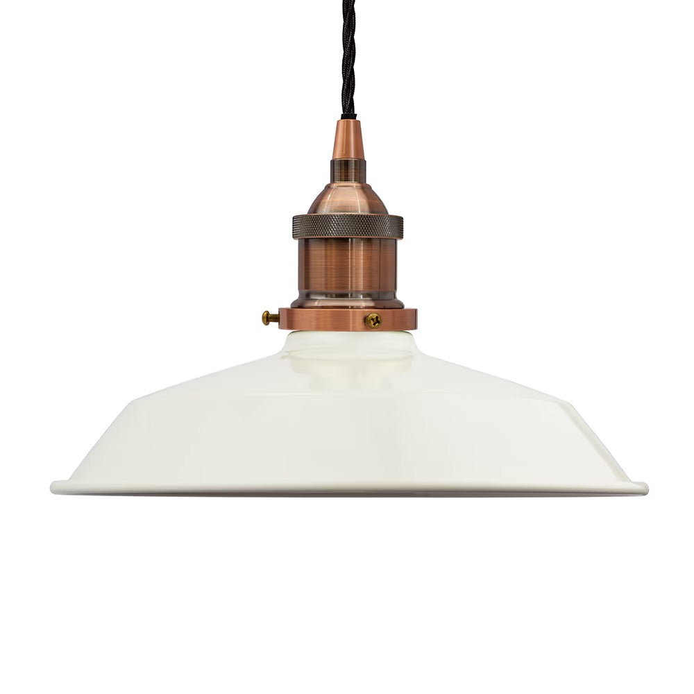 Small Trinity Metal Painted Pendant Light in Clay White