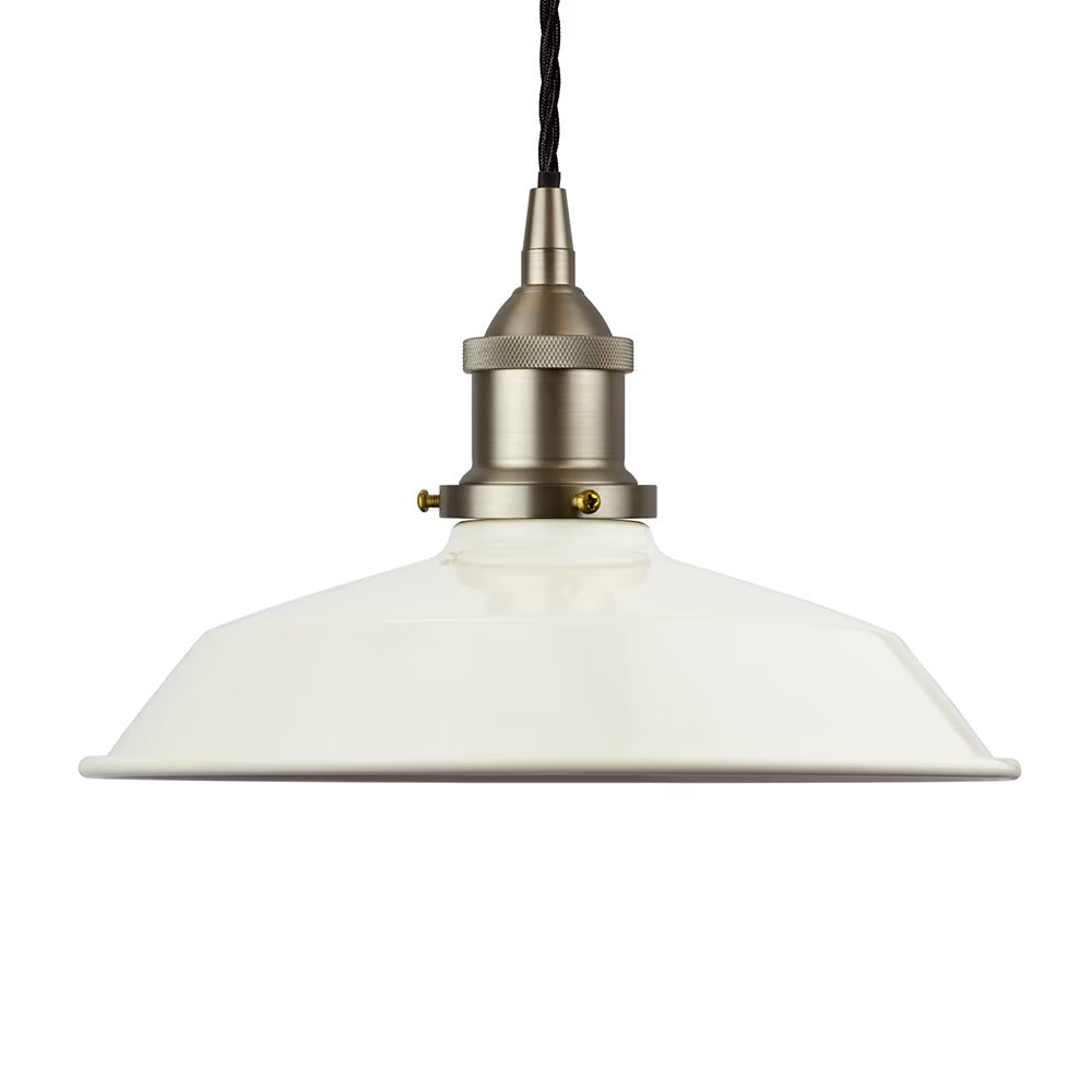 Small Trinity Metal Painted Pendant Light in Clay White