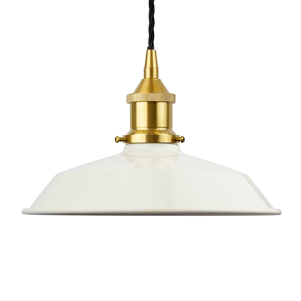 Small Trinity Metal Painted Pendant Light in Clay White