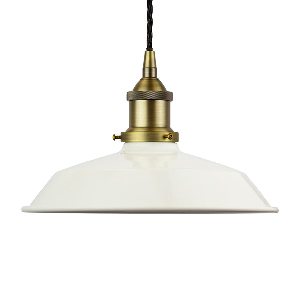 Small Trinity Metal Painted Pendant Light in Clay White
