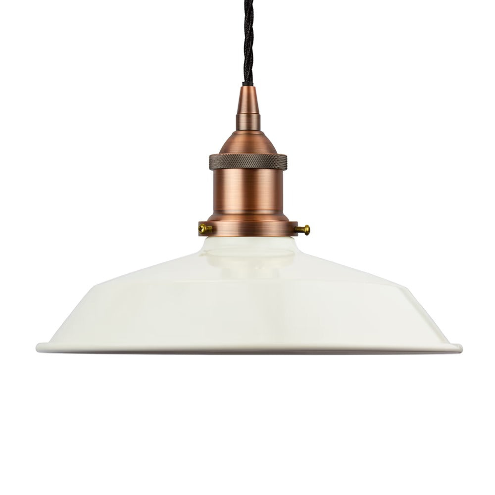 Small Trinity Metal Painted Pendant Light in Clay White