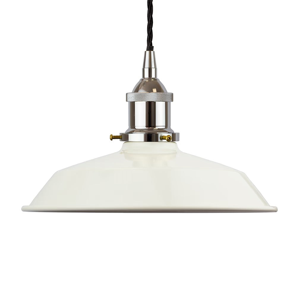 Small Trinity Metal Painted Pendant Light in Clay White