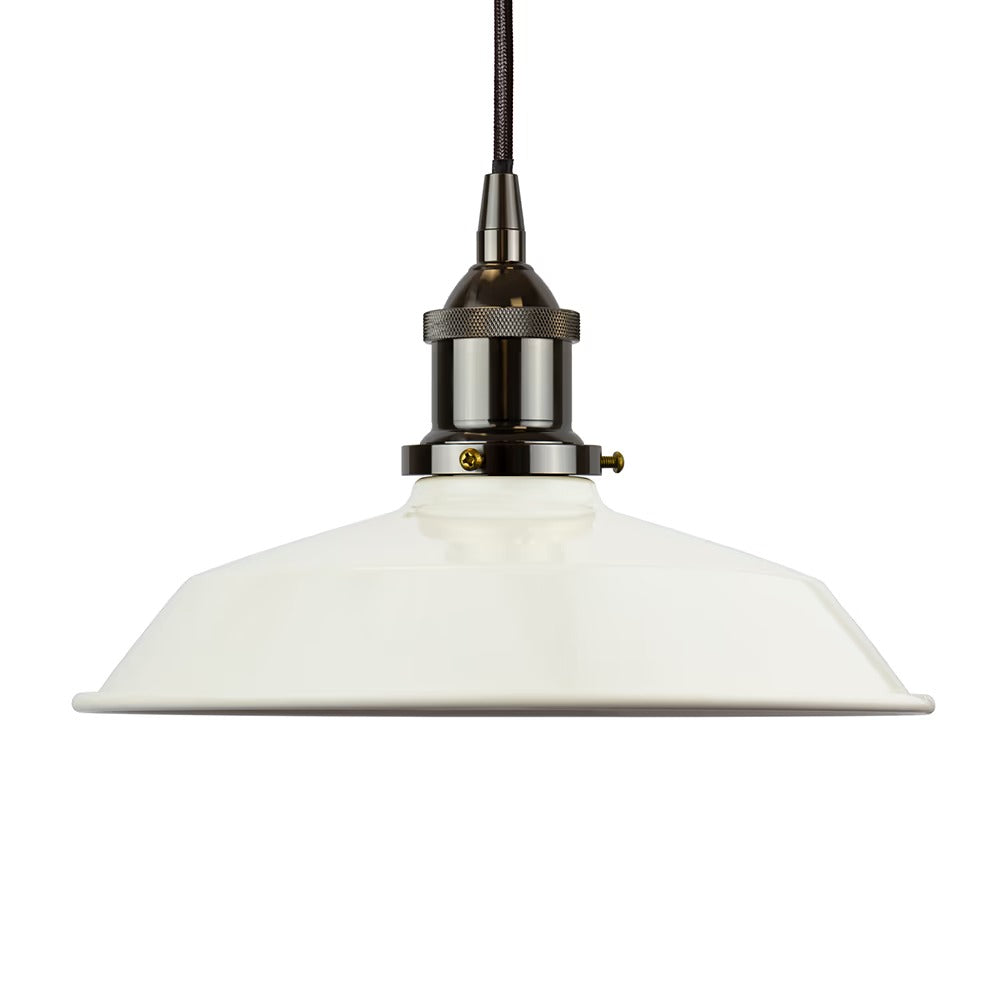 Small Trinity Metal Painted Pendant Light in Clay White
