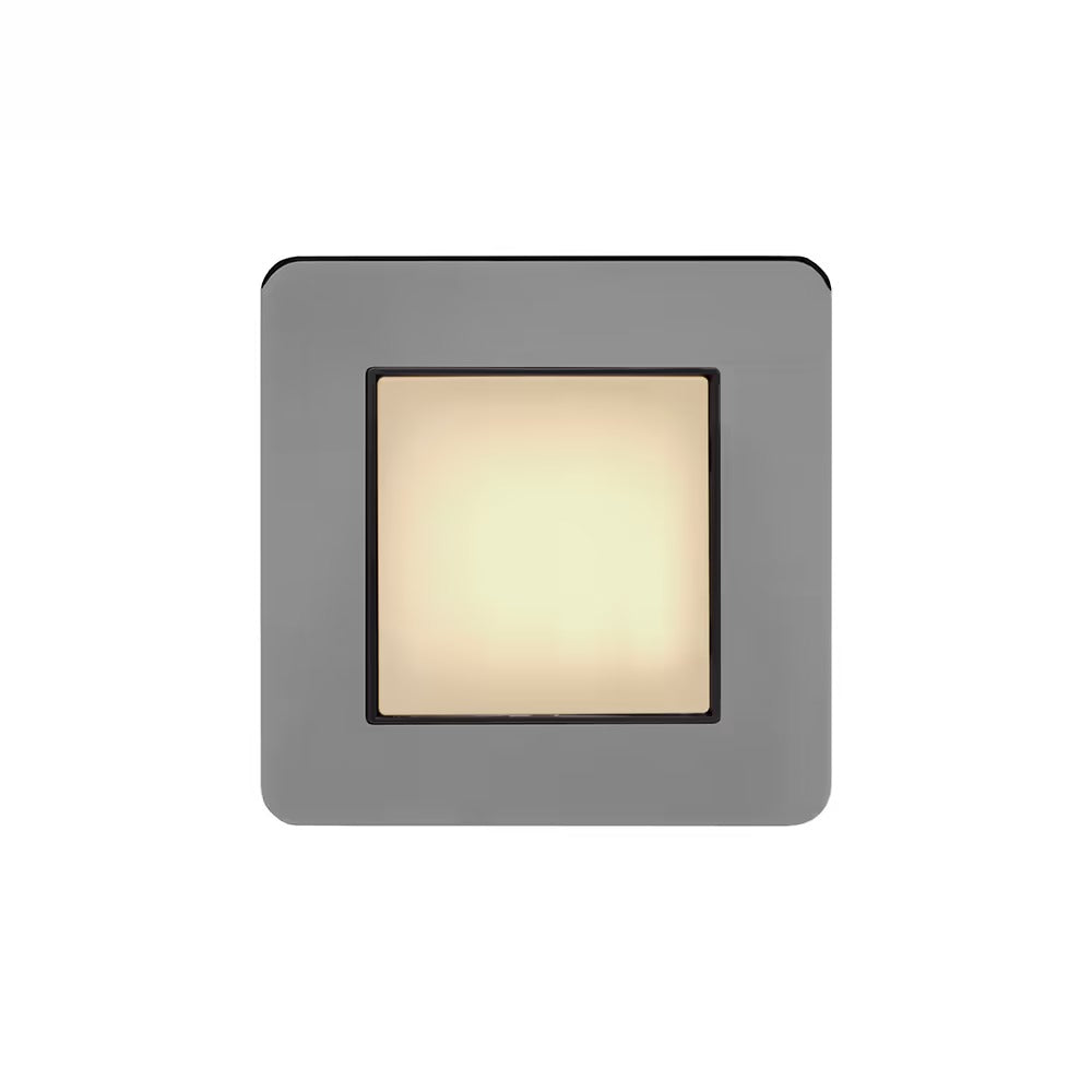 The Connaught Collection Black Nickel Flat Plate LED Stair Light - Warm White