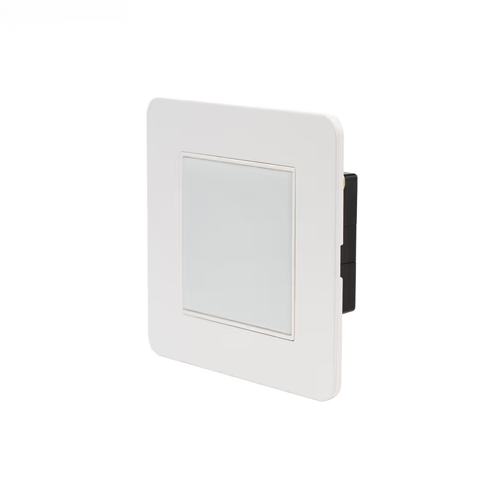 The Eldon Collection White Metal Flat Plate LED Stair Light - Warm White