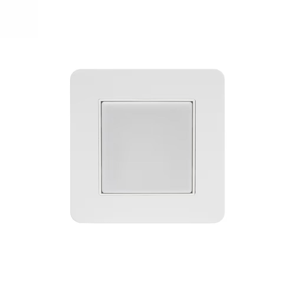 The Eldon Collection White Metal Flat Plate LED Stair Light - Cool White