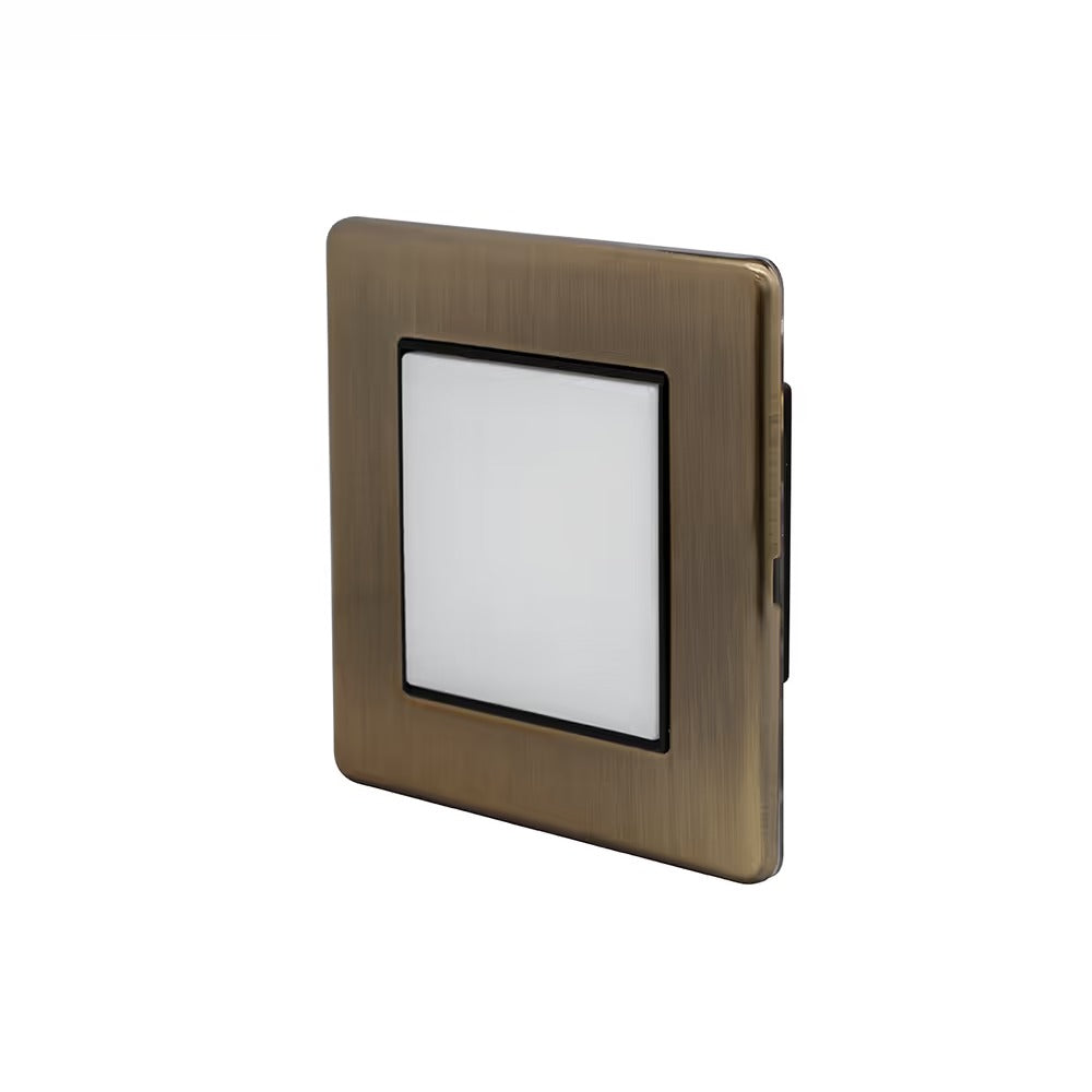The Charterhouse Collection LED Stair Light - Cool White Antique Brass