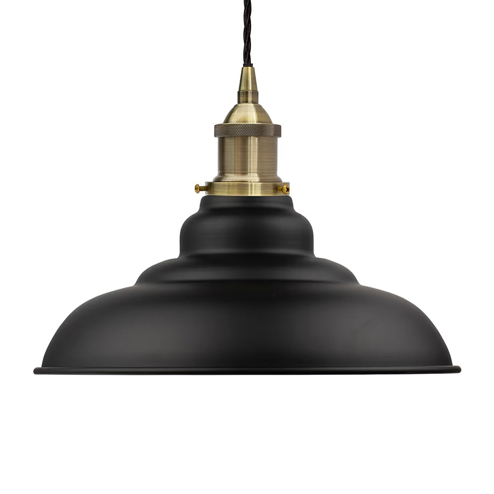 St Edmund's Painted Pendant Light in Matt Black