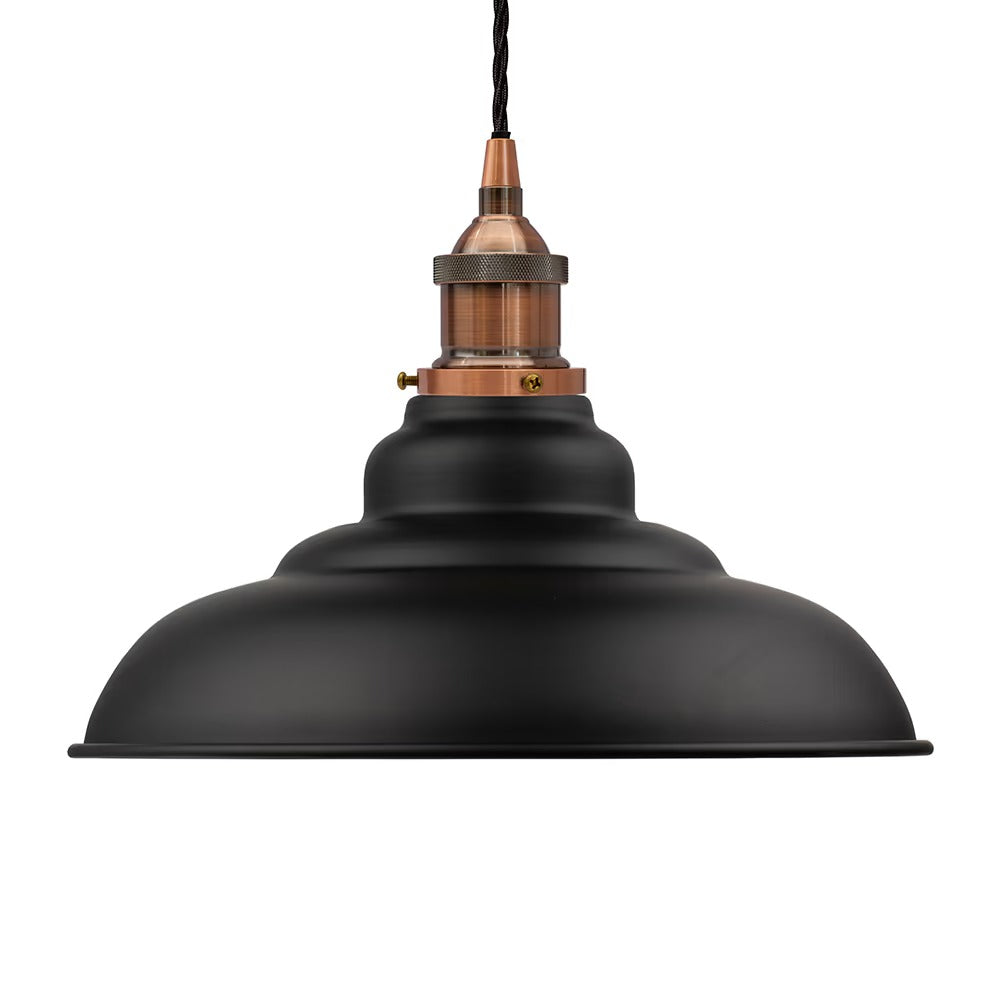 St Edmund's Painted Pendant Light in Matt Black