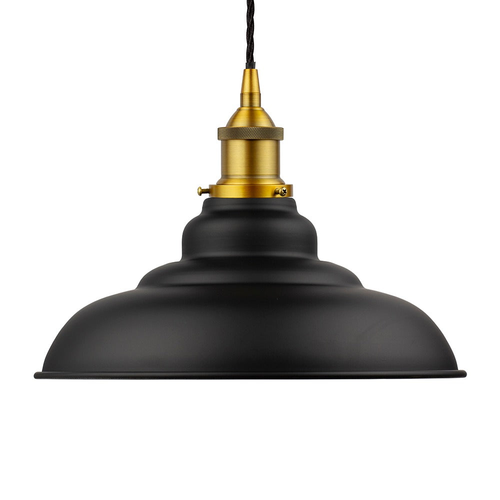 St Edmund's Painted Pendant Light in Matt Black
