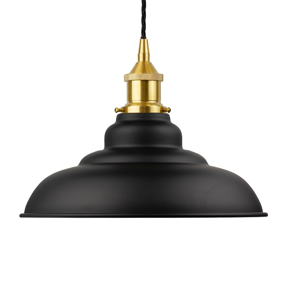 St Edmund's Painted Pendant Light in Matt Black