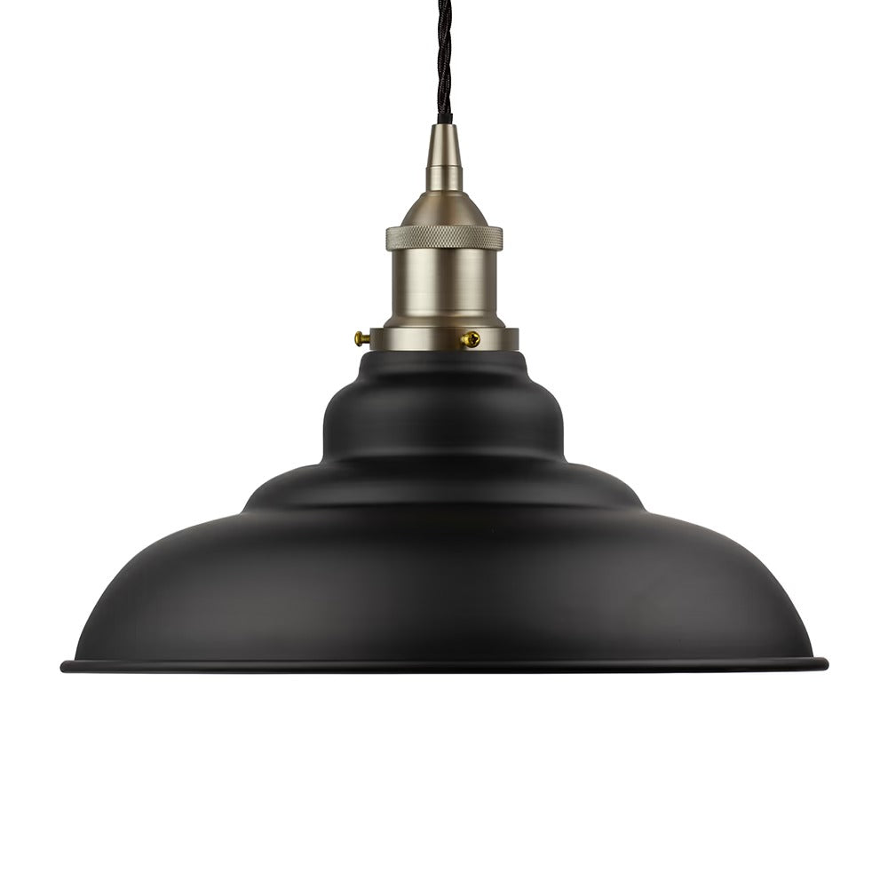 St Edmund's Painted Pendant Light in Matt Black