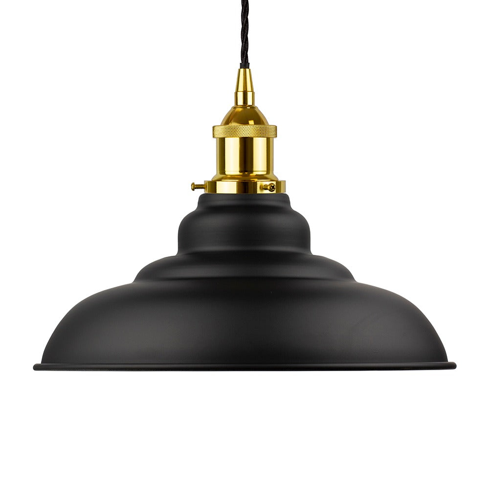 St Edmund's Painted Pendant Light in Matt Black