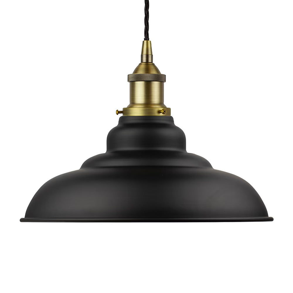 St Edmund's Painted Pendant Light in Matt Black