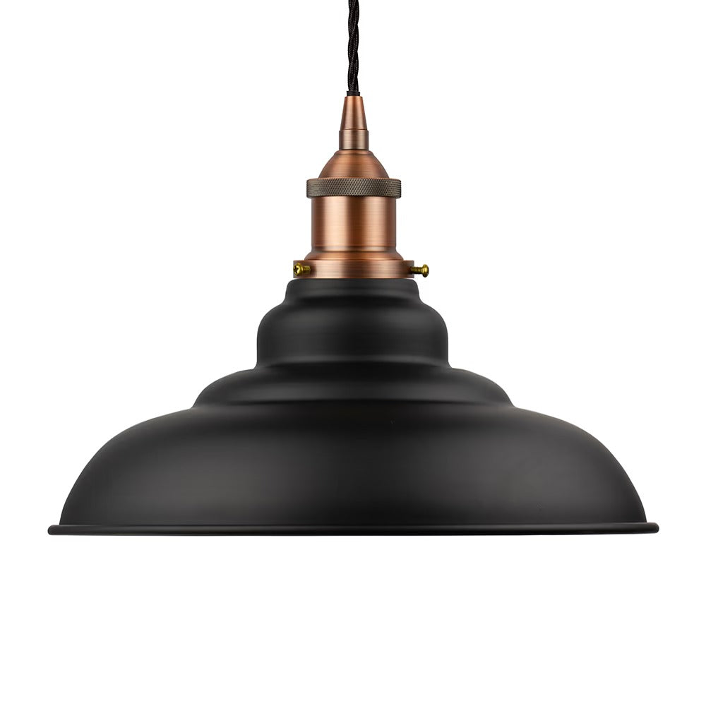 St Edmund's Painted Pendant Light in Matt Black