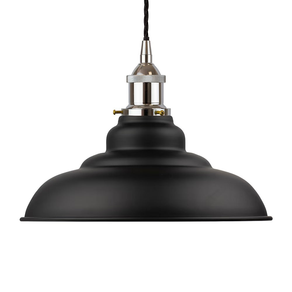 St Edmund's Painted Pendant Light in Matt Black