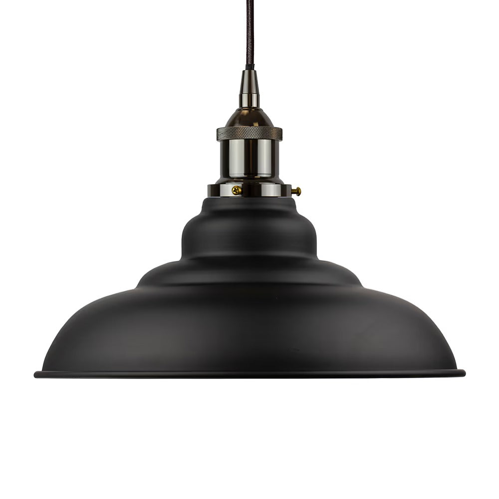 St Edmund's Painted Pendant Light in Matt Black