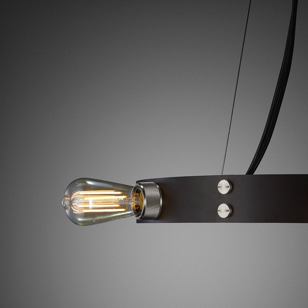 Steel Hero Light/ Graphite Pendant Ceiling light short bulb
