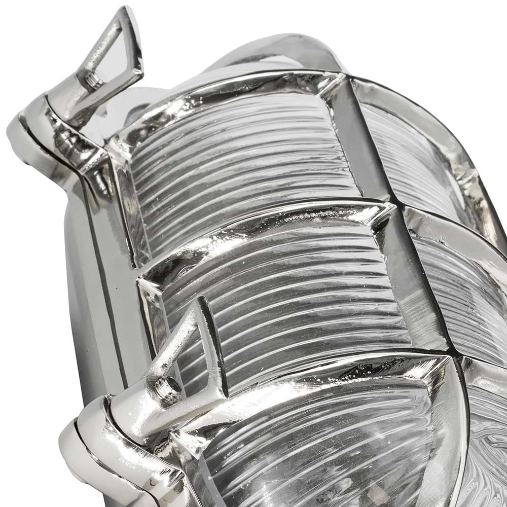 Soho Lighting Flaxman IP65 Outdoor & Bathroom Nickel Bulkhead Wall Light