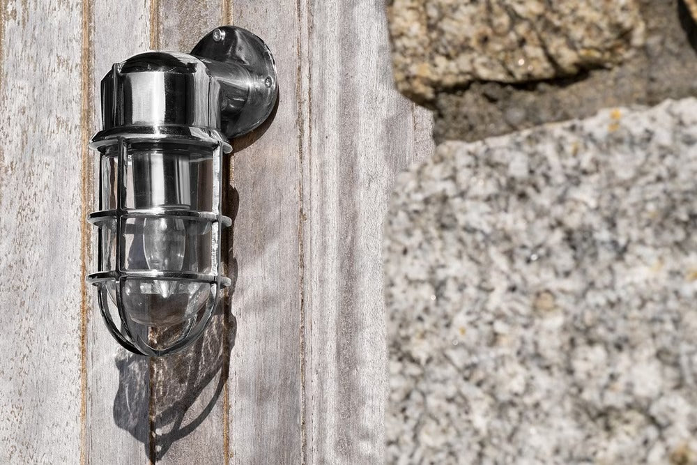 Soho Lighting Kemp IP65 Outdoor & Bathroom Nickel Wall Light