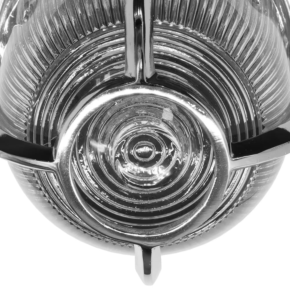 Soho Lighting Hopkin IP65 Outdoor & Bathroom Prismatic Glass Nickel Wall Light