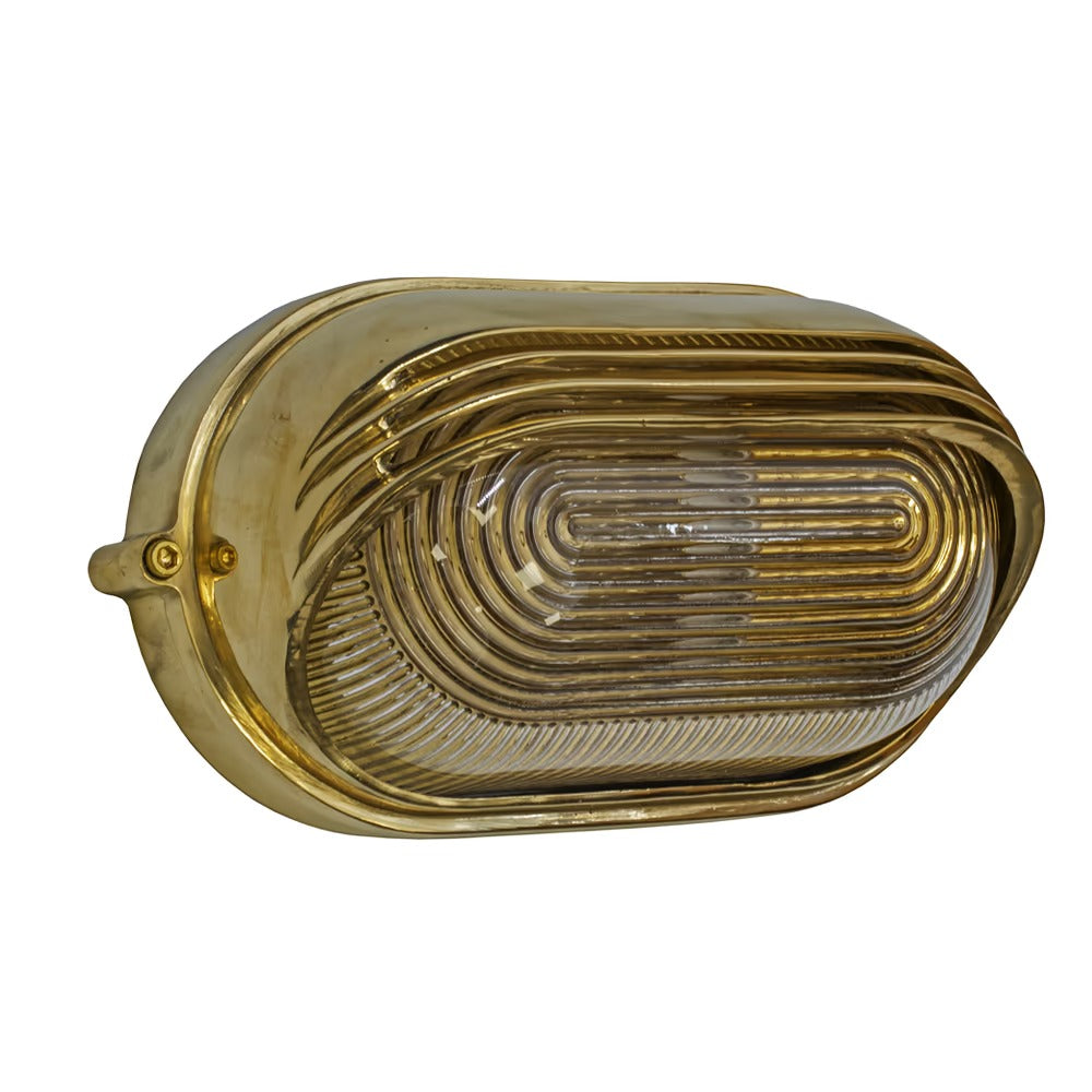 Soho Lighting Marlborough Eyelid Prismatic Glass IP65 Outdoor & Bathroom Solid Brass Bulkhead Wall Light