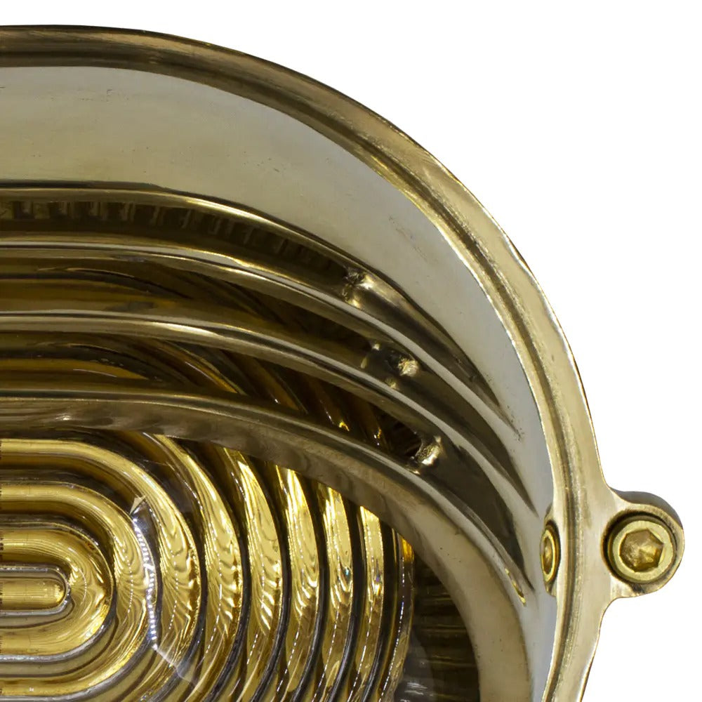 Soho Lighting Marlborough Eyelid Prismatic Glass IP65 Outdoor & Bathroom Solid Brass Bulkhead Wall Light