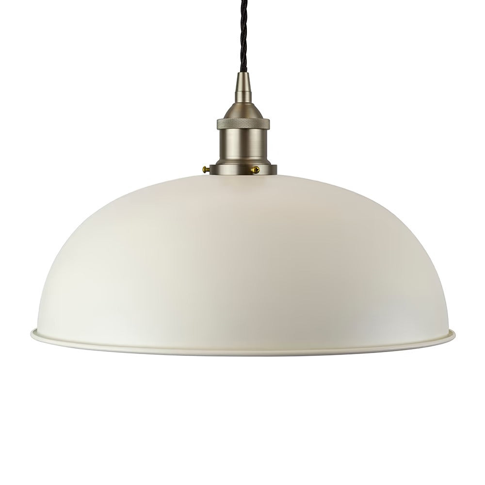 Worcester Painted Pendant Light in Clay White