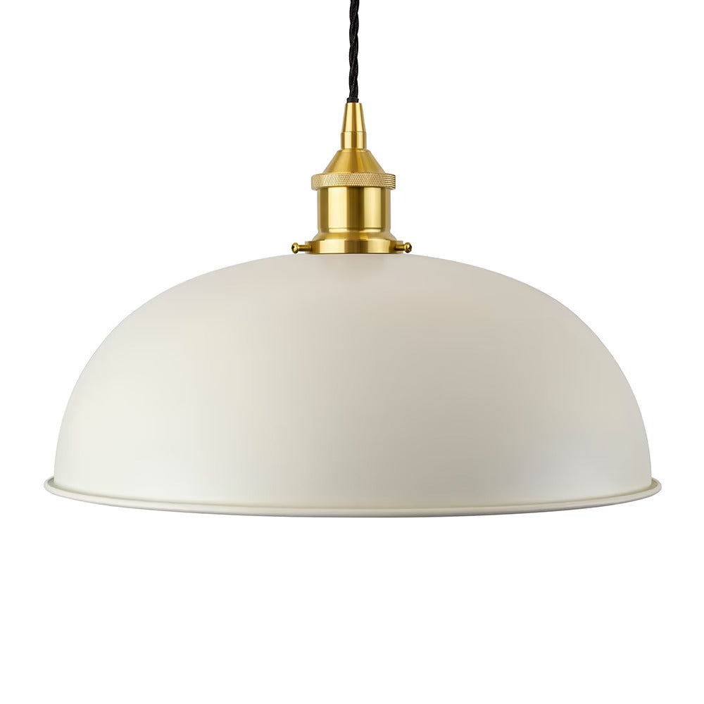 Worcester Painted Pendant Light in Clay White