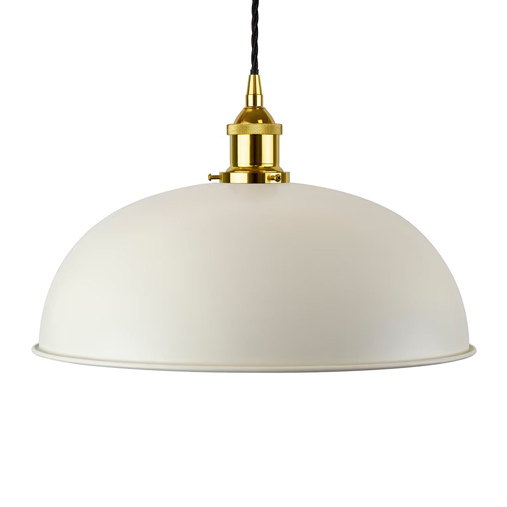 Worcester Painted Pendant Light in Clay White