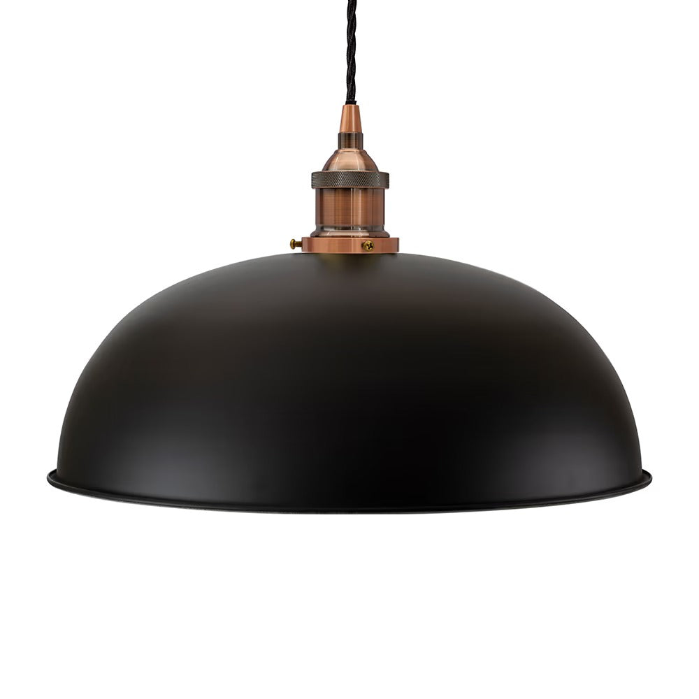 Worcester Painted Pendant Light in Matt Black