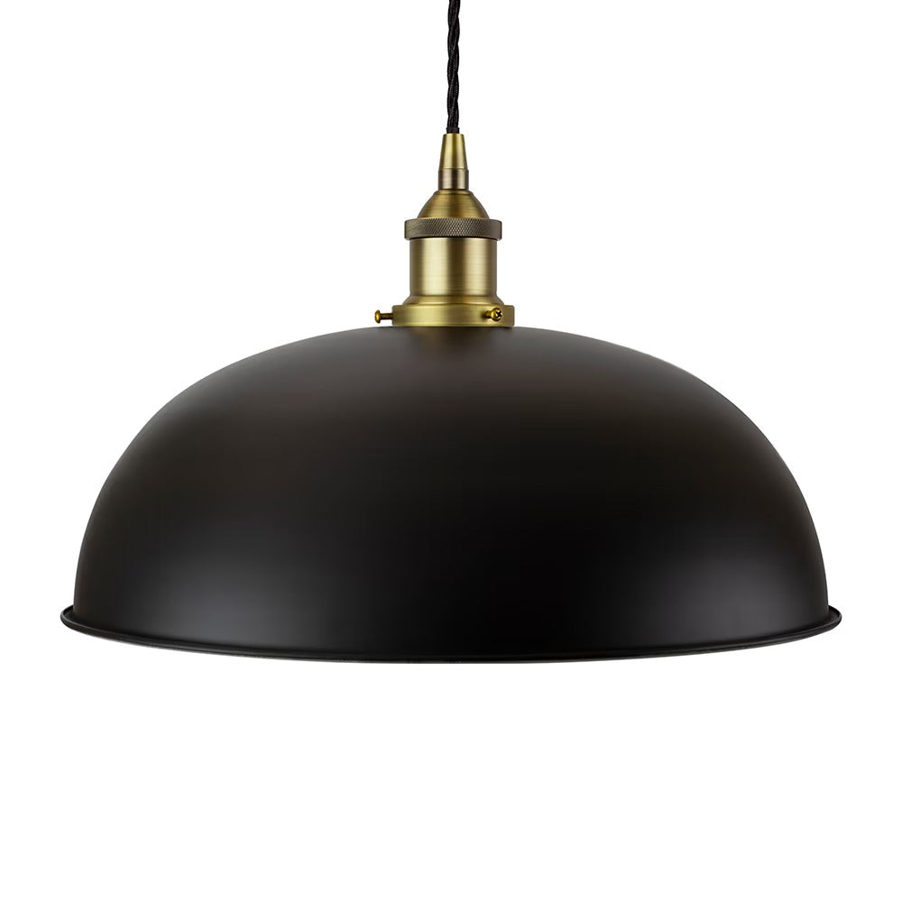 Worcester Painted Pendant Light in Matt Black
