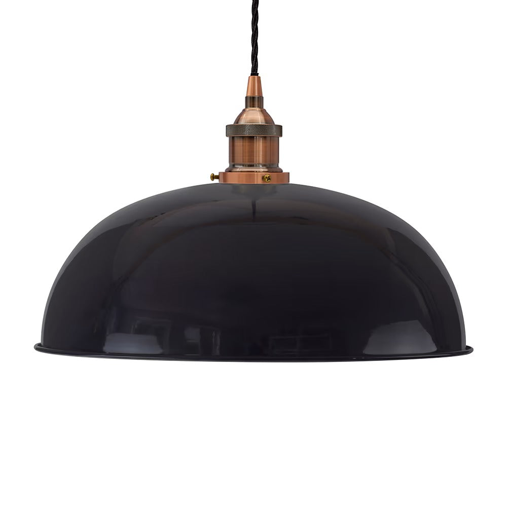 Worcester Painted Pendant Light in Squid Ink Blue