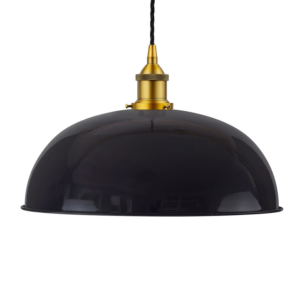 Worcester Painted Pendant Light in Squid Ink Blue